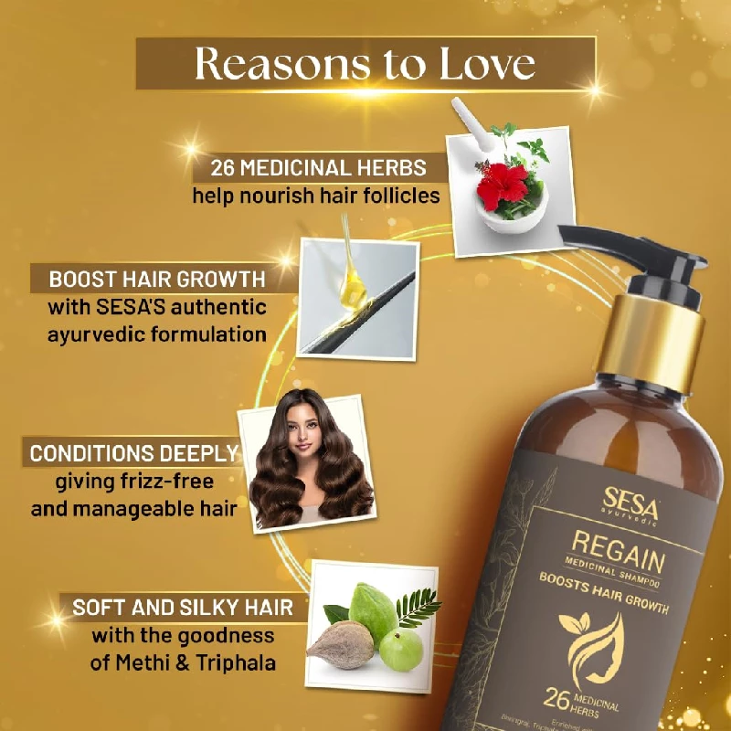 Sesa Regain Medicinal Shampoo, 300 ml-3.webp